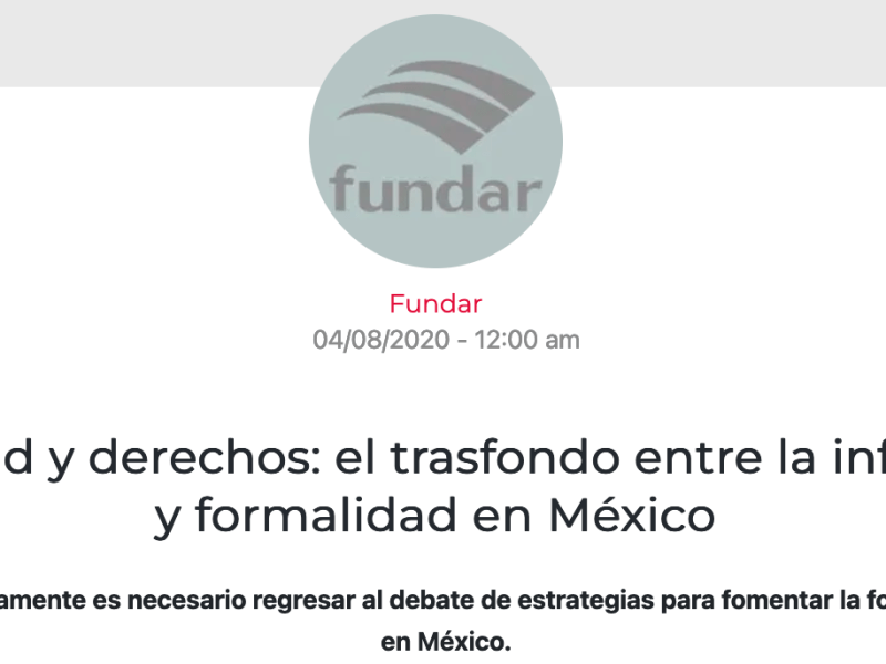 45. Desigualdad y derechos: El trasfondo entre la informalidad y formalidad en México&nbsp;(Blog)