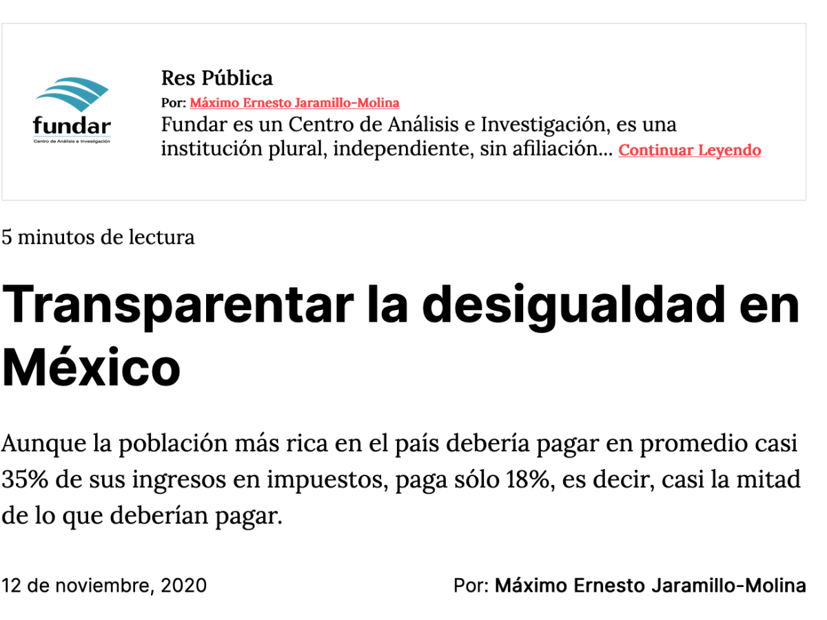 54. Transparentar la desigualdad en México&nbsp;(Blog)