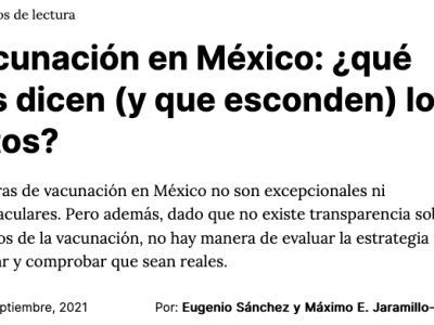 66. Vacunación en México: ¿qué nos dicen (y que esconden) los datos?&nbsp;(Blog)
