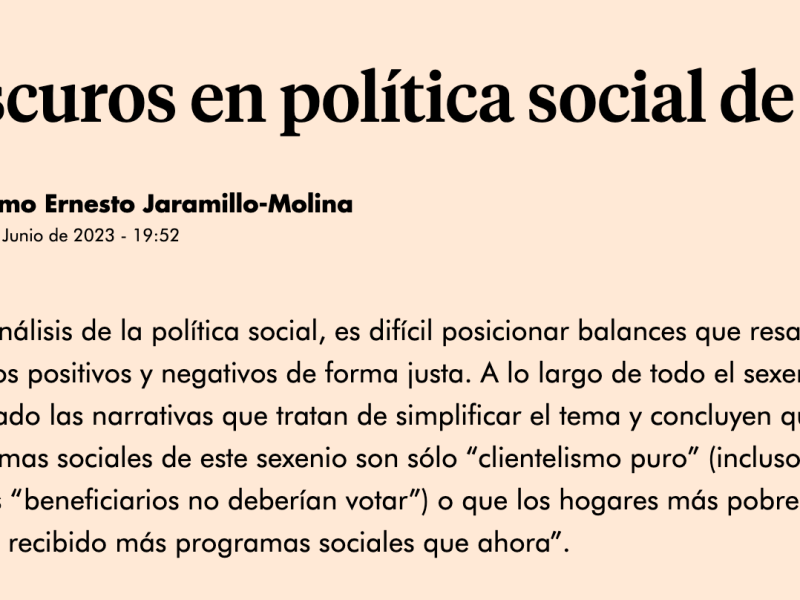 108. Claroscuros en política social de la 4T&nbsp;(Columna)