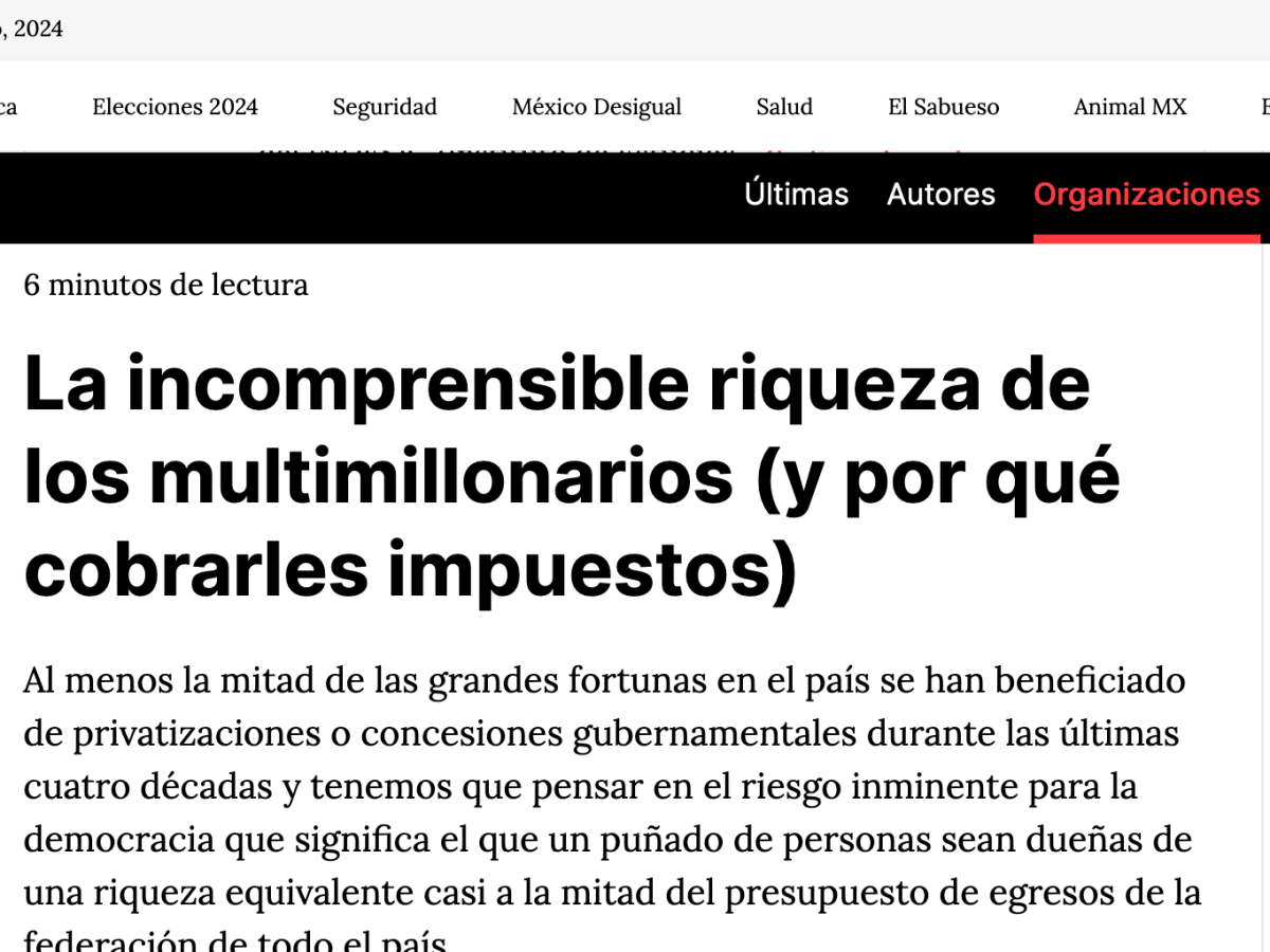 117. La incomprensible riqueza de los multimillonarios (y por qué cobrarles impuestos)&nbsp;(Blog)